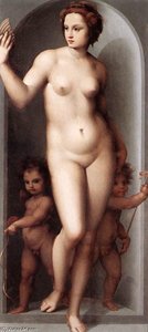 Venus And Two Cupids — Andrea Del Brescianino