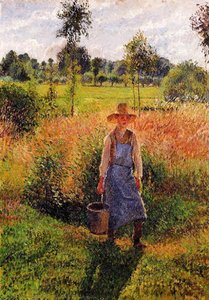 The Gardener, Afternoon Sun, Eragny — Camille Pissarro