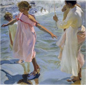 Bath Time, Valencia — Joaquín Sorolla Y Bastida, Impressionist Realism