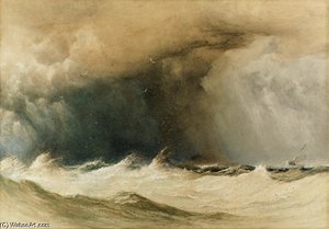 Off Fingle's Cave, Staffa, Argyllshire — Anthony Vandyke Copley Fielding