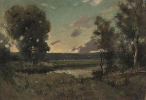 A Woodland Pool At Twilight — Henri-joseph Harpignies