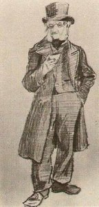 Orphan Man With Top Hat, Holding Cup — Vincent Willem Van Gogh, Contemporary Realism