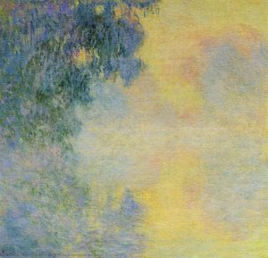 Misty Morning On The Seine, Sunrise — Claude Monet, Impressionism
