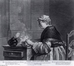 Woman Taking Tea — Pierre Filloeul