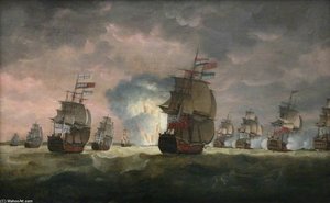 Admiral Rodney's Victory Off Cape St Vincent — Thomas Luny, Historical Realism