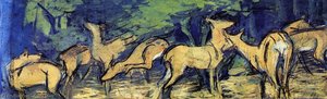 Deer At The Edge Of Forest — Franz Marc