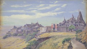 Jain Temples, Shetrunjaya Hill, Palitana — Marianne North