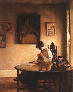 Girl Crotcheting — Edmund Charles Tarbell