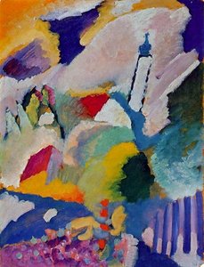 Murnau With Church I — Wassily Wassilyevich Kandinsky, Expressionist Landscape