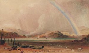 A Wooded Landscape With A Rainbow — Peter De Wint