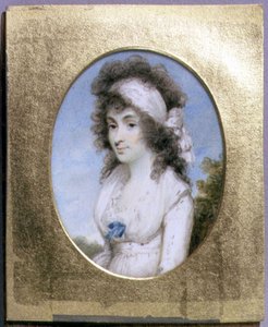 Portrait Miniature Of Lydia Or Elizabeth Hunt, C.1795 — Henry Edridge