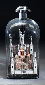 Model Of The Second Temple In Jerusalem In A Bottle — Solomon Formstecher
