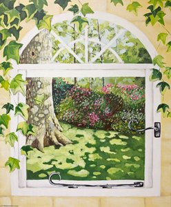 Window View (triptych, Left Wing) — Alexandra Jane Davies