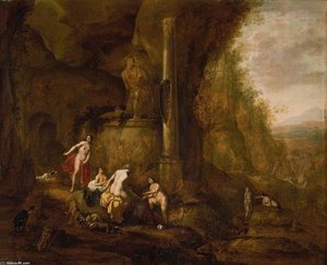 Diana Bathing — Abraham Van Cuylenborch, Baroque