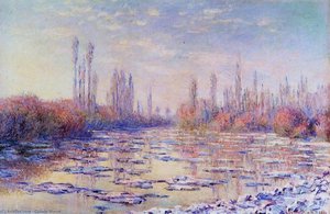 Floating Ice On The Seine — Claude Monet, Impressionist Painting