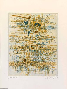 Sunshine With Showers, State 2, From The Portfolio A Genesis — Gabor Peterdi