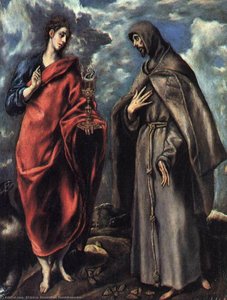 St. John The Evangelist And St. Francis — El Greco