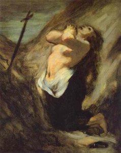 St. Magdalene In The Desert — Honoré Daumier