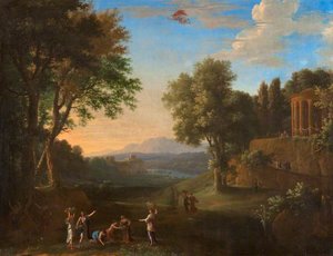 Landscape With Mercury And Herse — Herman Van Swanevelt