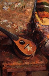 Mandolin On A Chair — Eugène Henri Paul Gauguin
