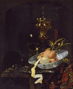Still Life With An Oriental Rug — Willem Kalf, Dutch Golden Age