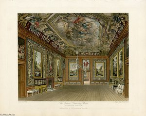 Queen's Drawing Room, Windsor Castle — Charles Wild, Neoclassicism