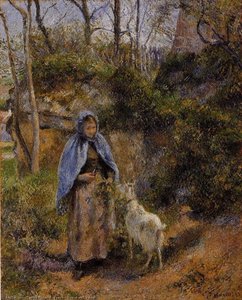 Peasant Woman With A Goat. — Camille Pissarro