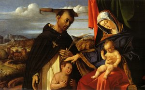 Madonna And Child With Saint Peter Martyr — Lorenzo Lotto