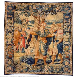 Urgande Handing over the Lance to Amadis