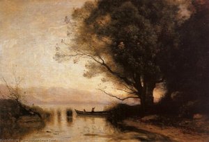 Souvenir Of Riva — Jean-baptiste-camille Corot