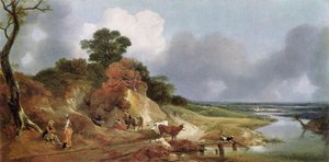 Landscape With The Village Cornard — Thomas Gainsborough
