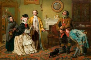 Mr Honeywood Introduces the Bailiffs to Miss Richland as His Friends (also known as rom Oliver Goldsmith's 'The Good Natured Man', Act III, Scene 1)