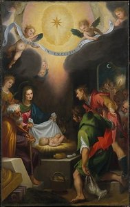 The Adoration Of The Shepherds With Saint Catherine Of Alexandria — Cigoli