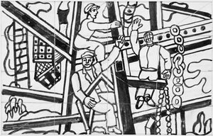 Study For Builders — Fernand Léger, Cubist