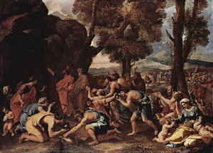 Moses Striking Water From The Rock — Nicolas Poussin