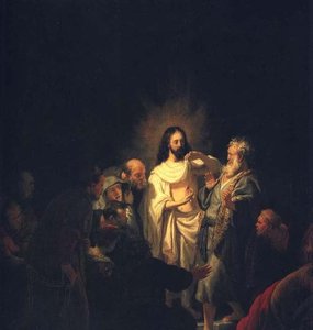 The Incredulity Of St. Thomas — Rembrandt Van Rijn, Baroque