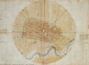 Plan Of Imola — Leonardo Da Vinci