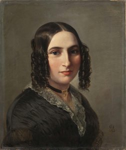 Portrait Of Fanny Mendelssohn Hensel — Moritz Daniel Oppenheim, Romantic Painting
