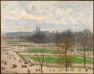 The Garden Of The Tuileries, Morning, Spring — Camille Pissarro, Impressionist Landscape