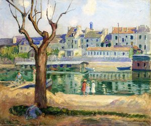 Lagny, View Of The Quai De Pamponne — Henri Lebasque