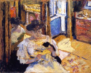 Woman Seated on a Sofa (also known as The Dressing-Room, Madame Hessel Reading at Amfréville)