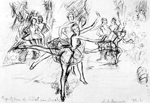 Repetition Of The Diaghilev Ballet — Mikhail Fiodorovich Larionov