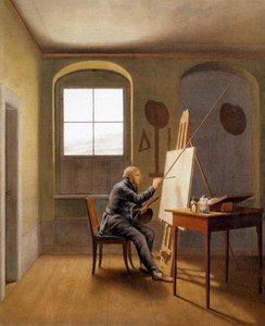 Caspar David Friedrich In His Studio — Georg Friedrich Kersting, Biedermeier Romanticism