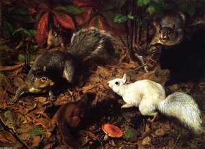 Squirrels (also Known As The White Squirrel) — William Holbrook Beard