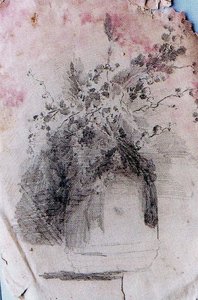 Sketch Of Branches With Flowers — Ovidio Murguía De Castro