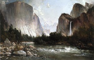 Piute Fishing On The Merced River, Yosemite Valley — Thomas Hill