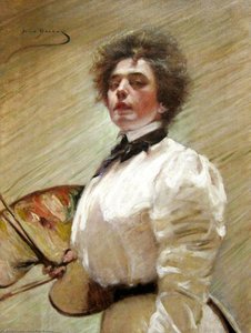 Self-portrait With Palette — Alice Pike Barney