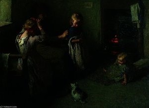 Dressing The Children — Dame Laura Knight
