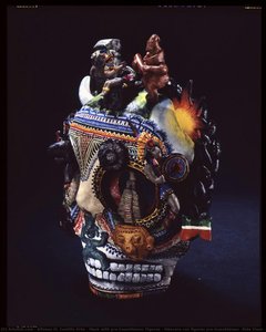 Mask With Pre-cuauhtémoc Figures - Máscara Con Figuras Pre-cuauhtémoc (side View) — Alfonso M. Castillo Orta
