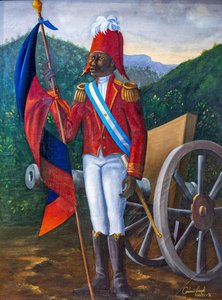 General Jean-jacques Dessalines Holding The Flag — Casimir Joseph, Mèt Kaz